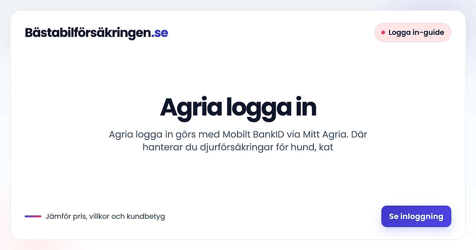 Agria logga in