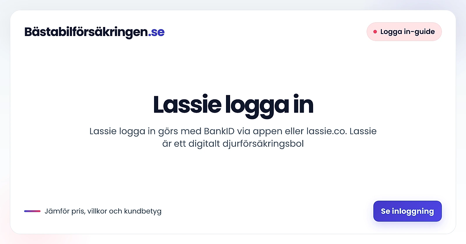 Lassie logga in