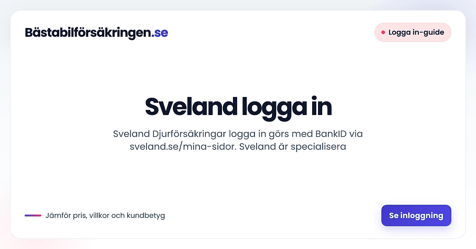 Sveland logga in